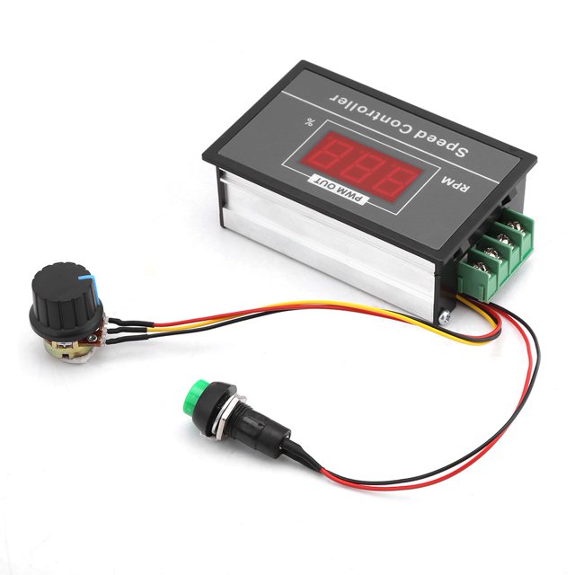 Cergrey Contrôleur de Moteur Réglable Régulateur de Vitesse, DC 6-60V 12V 24V 36V 48V 30A PWM DC Contrôleur de Vitesse Start Stop Switch