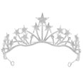 thumbnail image 1 of Crown Headband For Women 1Pack Silver Star Shaped Rhinestone Bridal Accessory For Valentines Day, 1 of 9