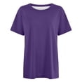 thumbnail image 3 of WILLBEST T-Shirt Basique Femmes Femmes Col Rond Ajusté Chemise Hauts Basiques Manches Courtes T-Shirt d'Été Hauts T-Shirt Classique Tee, 3 of 3