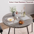 thumbnail image 4 of Dining Table Set for 2, Round Kitchen Table and 2 Chairs, Metal Frame, 3 Piece Kitchen Table Set for Small Space, Apartment, Studio, 4 of 7