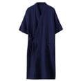 thumbnail image 2 of LSLJS Pyjama pour Hommes Peignoir de Mode Robe de Chambre Manches Trois Quarts Pyjama Doux d'Automne Tenue de Nuit Cadeaux pour Femmes, 2 of 3