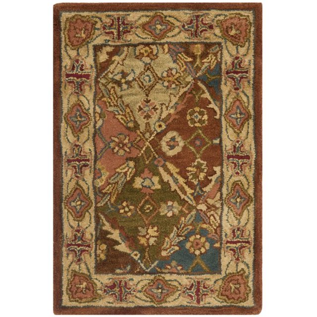 Safavieh Heritage Collection HG316A Handmade Traditional Oriental Beige Wool Area Rug (12' x 15')