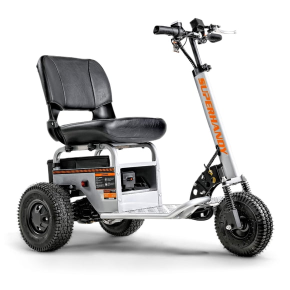 SuperHandy 48V Motorized Trailer Trolley - Electric, 1 Seater, 2600 lb Towing, 350 lbs Load Cap for Warehouse