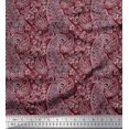thumbnail image 1 of Soimoi Poly Georgette Fabric Artistic Paisley Print Fabric by The Yard 42 Inch Wide, 1 of 3