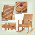 thumbnail image 5 of Gymax Wooden Rocking Chair High Back Fir Wood Armchair Natural Yard Patio, 5 of 5