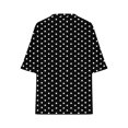 thumbnail image 4 of Diufon Hauts Grande Taille pour Femmes Été Décontracté Manches 3/4 Col Rond Chemises Amples Imprimé à Pois Doux, 4 of 5