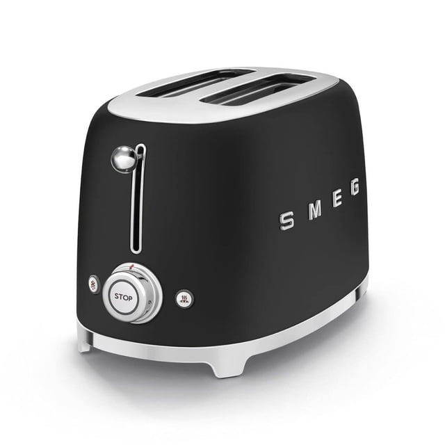 SMEg 50s Retro 2 Slice Toaster, Matte Black
