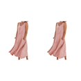 thumbnail image 4 of pitrice Robe d'Été en Coton et Lin pour Femmes Sans Manches Col Rond Style Boho Vintage Plage Couleur Unie Kaftan Ample Usage Quotidien Rose/TTTG 2ensemble, 4 of 6