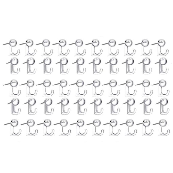 Leojiow 50Pcs Push Pins Picture Hanger Hooks Thumb Pin Hooks For Board Wall One Size Hooks