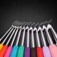 thumbnail image 2 of Crochet Hook Set with Ergonomic Handles, 12Pcs Multicolor Crochet Hooks for Arthritic Hands, Smooth Knitting Needles Kit Weave Yarn Craft Set, 2mm - 8mm, DIY Knitting Accessories for Beginners, 2 of 10