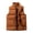 c01Brown, variant on LNWUY Men's Puffer Vest Casual Stand Collar Thickened Sleeveless Quilted Waistcoat Outdoor Padded Solid Color Cotton Clothing Black XL