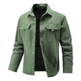 thumbnail image 3 of Lovzfmll Men's Waterproof Shacket, Quick Dry Shirt Jacket, Lapel Collar Button Front, Elastic Outdoor, Fall Jackets for Men, Water Resistant Coat, 3 of 4