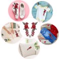 thumbnail image 3 of 1 Pair DIY Rose Flower Embroidered Patches Sew Embroidered Patch 1 Pair On Patch Applique For Jeans Pants, 3 of 8