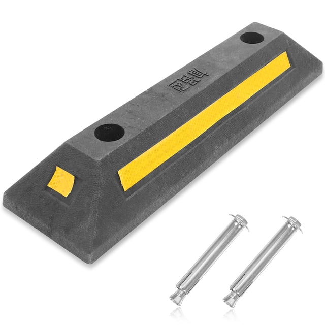 Miangastore Parking Stopper For Garage Rubber Reinforced Garage Parking Aid Wheel Stopper