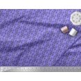 thumbnail image 2 of Soimoi Purple Velvet Fabric Triangle Geometric Printed Craft Fabric by the Yard 58 Inch Wide, 2 of 3