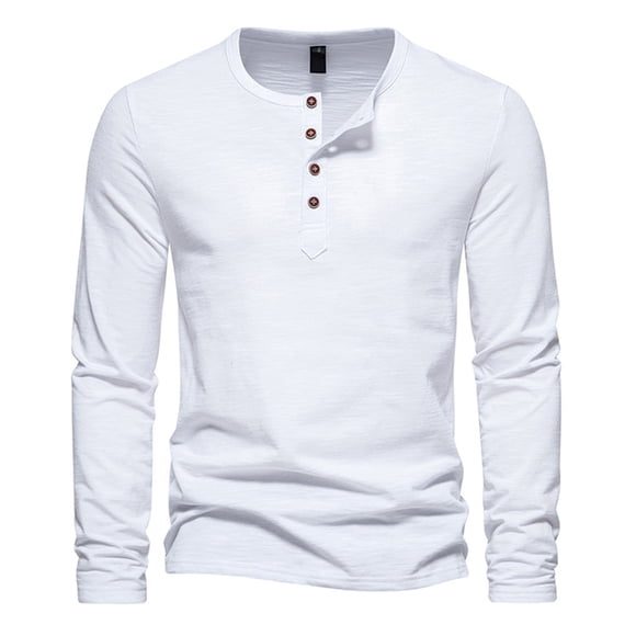 Mens Fashion Simple Leisure Designer T Shirts for Men Button Pullover Long Sleeved Pizza Planet Shirt T Shirt