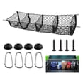 thumbnail image 3 of Filet de Chargement pour Lit de Camion, Forte Capacité Cybertruck 2024, Filet de Chargement pour Lit de Camionnette Compatible avec Cybertruck 2024, Organisateur de Rangement pour Lit de Camion, Trois Poches avec 4 Crochets, 3 of 7