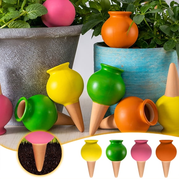 Vaidha 4pcs Plant Self Watering Spikes Watering Device Garden Irrigation Waterer Plant Watering Globes Automatic Watering Bulbs Devices For Indoor And Outdoor Plants