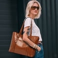 thumbnail image 2 of Estbridg Handbags For Women Large Designer Ladies Bag Bucket Purse Leather, 2 of 4