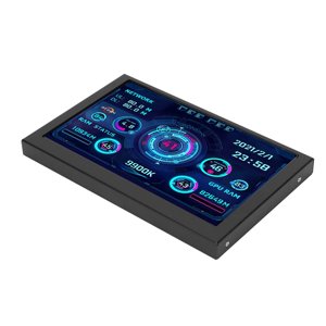 Moniteur informatique Temp, 5 1 cm IPS USB Mini Écran, PC Affichage du panneau de détection, CPU Écran de sous-écran de type C de l'indicateur de température des données