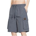 thumbnail image 1 of Diufon Men's Athletic Shorts Drawstring Waisted Outdoor Sport Shorts Spring Summer Hiking Shorts with Pockets, 1 of 6