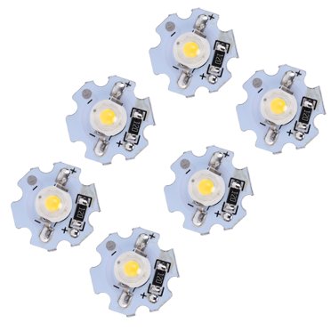 25Pcs LED Chip, 0.5W 5V Light Source Chip With Aluminum Plate, High Power LED Lamp Bead For Bulb Corn Light StageLight