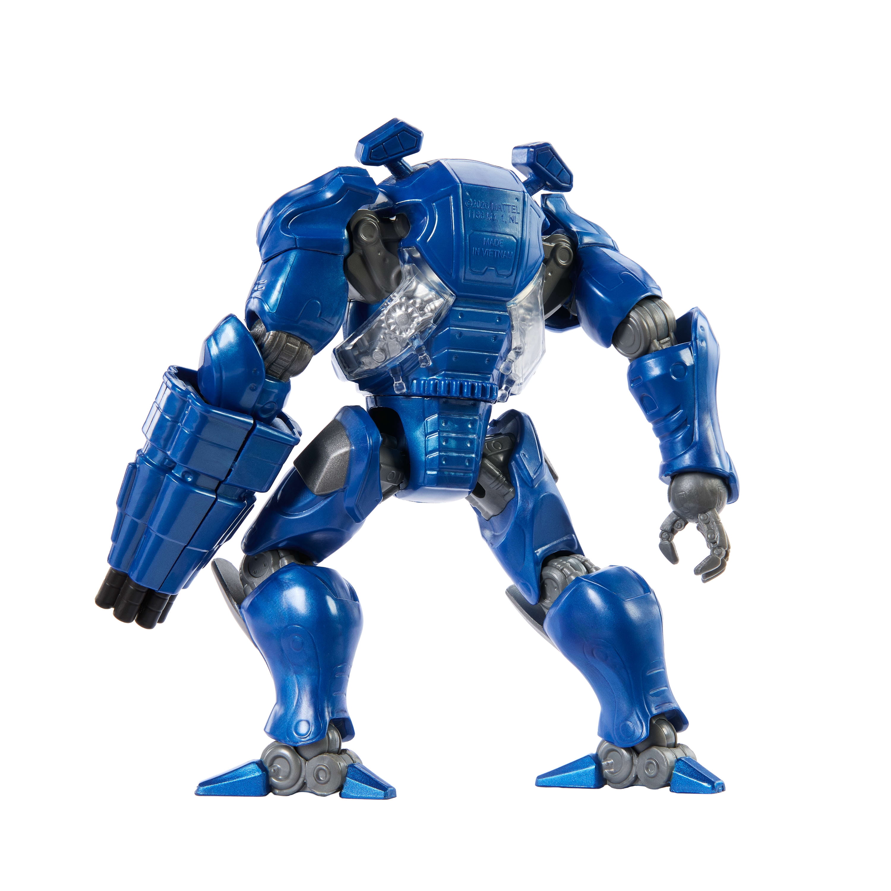 Masters of the Universe Combat Ready Roboto Figure Toy, 5.5 Inch Twist & Release Quick Draw