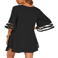 thumbnail image 4 of Robe de Plage d'Été en Chiffon Crochet Col en V Boutonnée pour Femmes Vert TG, 4 of 4