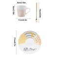 thumbnail image 3 of Water Bottles with Handle Coffee Cups Ceramic, China Tea Cups Inverted Image Coffee Mugs,Reusable Coffee Mug Set,Tea Cups and Saucers Water Bottles with Handle Solo Cups, 3 of 7