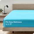thumbnail image 4 of Bare Home 2-Pack Fitted Sheets - Premium 1800 Collection - Ultra-soft - Deep Pocket - Twin, Aqua, 4 of 7