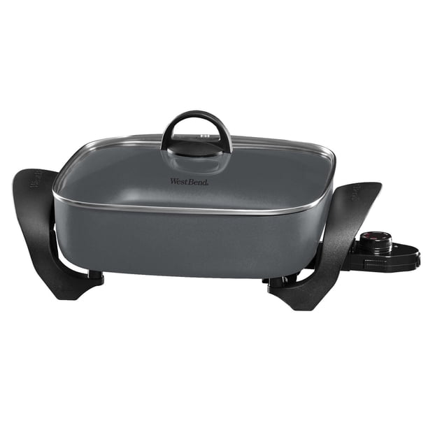 West Bend Family-Sized Electric Skillet with Diamond Shield