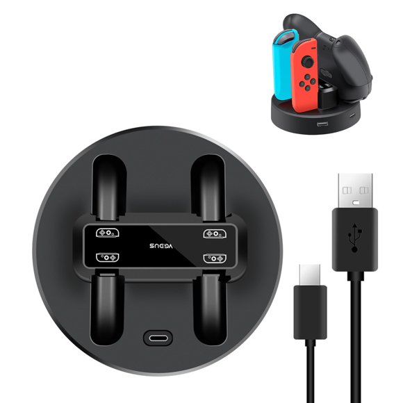 Compatible with Nintendo Switch Joy-Cons Gamepad Charging Station for PRO Controllers & Host Console