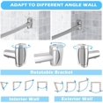 thumbnail image 4 of Curved Shower Curtain Rod- Adjustable Shower Curtain Rod 38-72 Inches, Rust Proof Stainless Steel Curved Shower Curtain Rods for Bathroom, Bathtub, Shower Stall, Need to Drill, Silver, 4 of 8