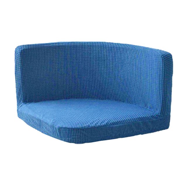 kurtrusly Trilateral Chair Covers Wide Application And Strong Elastic Chair Protection Made Easy Polyester Cover Chairs Decoration Grey blue 1Set