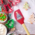thumbnail image 3 of Holiday Time Christmas Tree Silicone Non-stick Spatula with Wooden Handle, Festive Baking Tool, 3 of 6