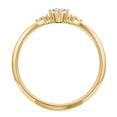 thumbnail image 4 of Birthstone Oval Ring with Shoulder Accents - Diamond/White Topaz (April), 4 of 5
