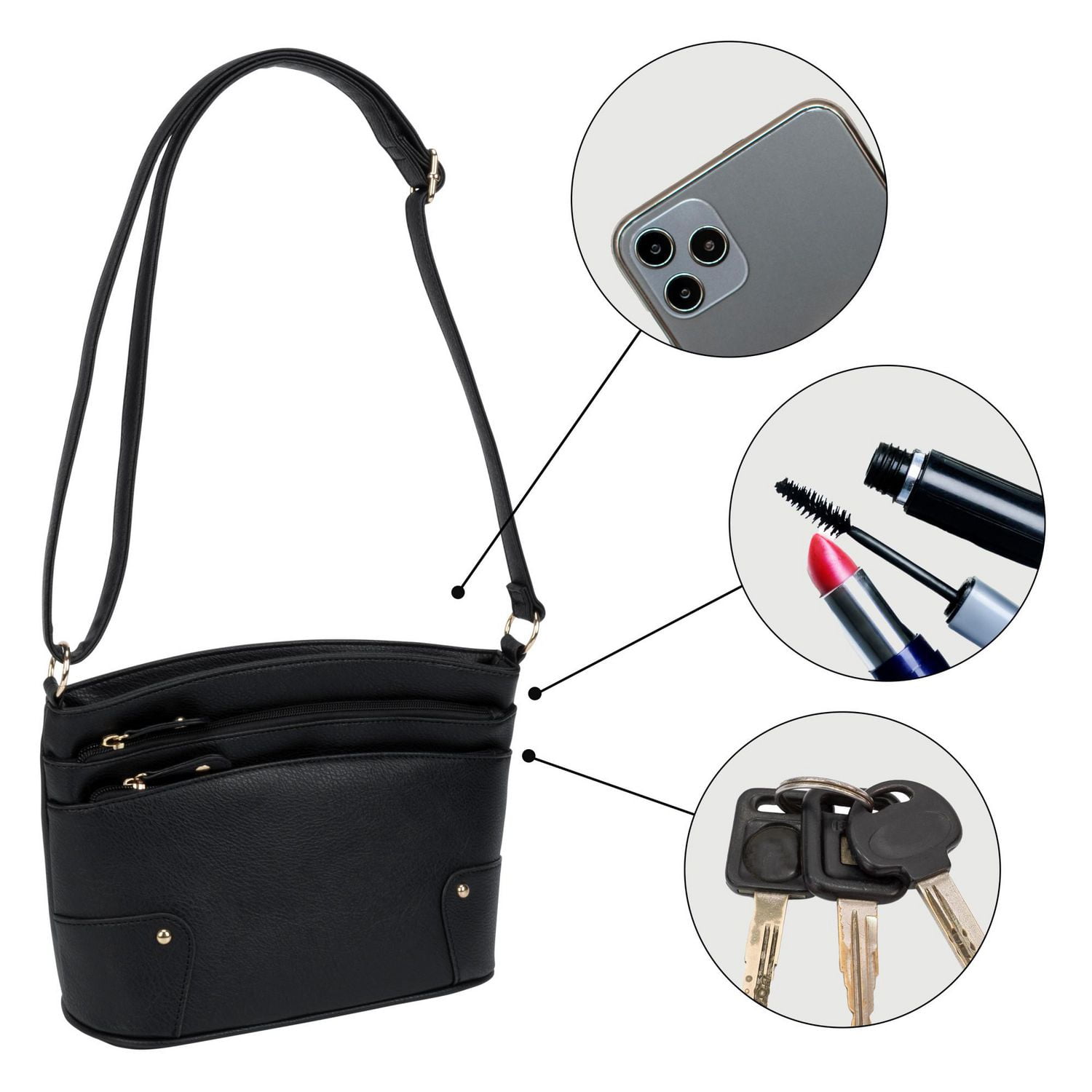 Time And Tru Zip Crossbody