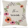 thumbnail image 2 of "He is Risen" Square Pillowcase 20x20 Decorative Linen Cushion Cover with Zipper Closure for Couch Sofa and Bed Decor, 2 of 6