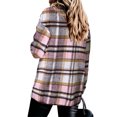 thumbnail image 2 of Women's Oversized Plaid Button Down Shirt Shacket Jacket Long Sleeve Casual Fall Outwear with Pockets, 2 of 5