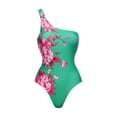 thumbnail image 4 of Maillot de Bain une Pièce pour Femmes avec Jupe de Plage, Paréo, Imprimé Floral Rétro, Ensemble Bikini Deux Pièces, 4 of 5