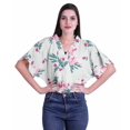 thumbnail image 1 of Moomaya Hauts Cache-Cœur pour Femmes Imprimés Taille Élastique Manches Boxy Blouse Cache-Cœur Décontractée, 1 of 4