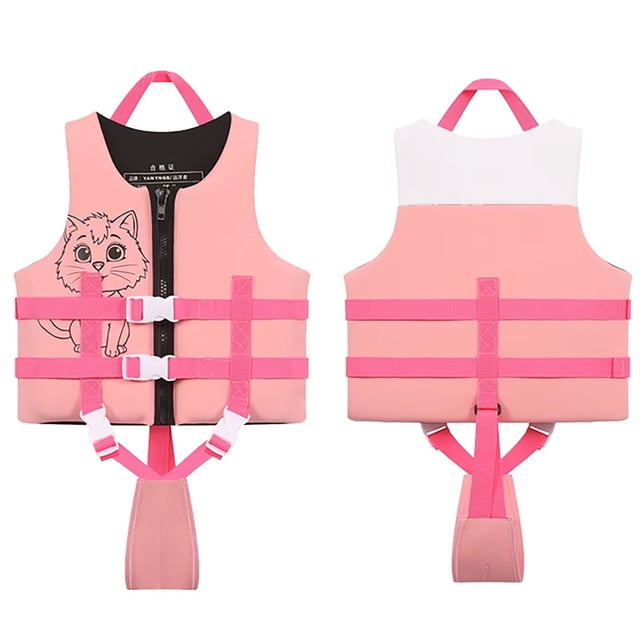 Xijirk Kids High Buoyancy Swim Training Vest Flotation Aid Secure Fit Functional Design Useful Gear for Swimming Learning and Water Activities,Pink,10-12 Years