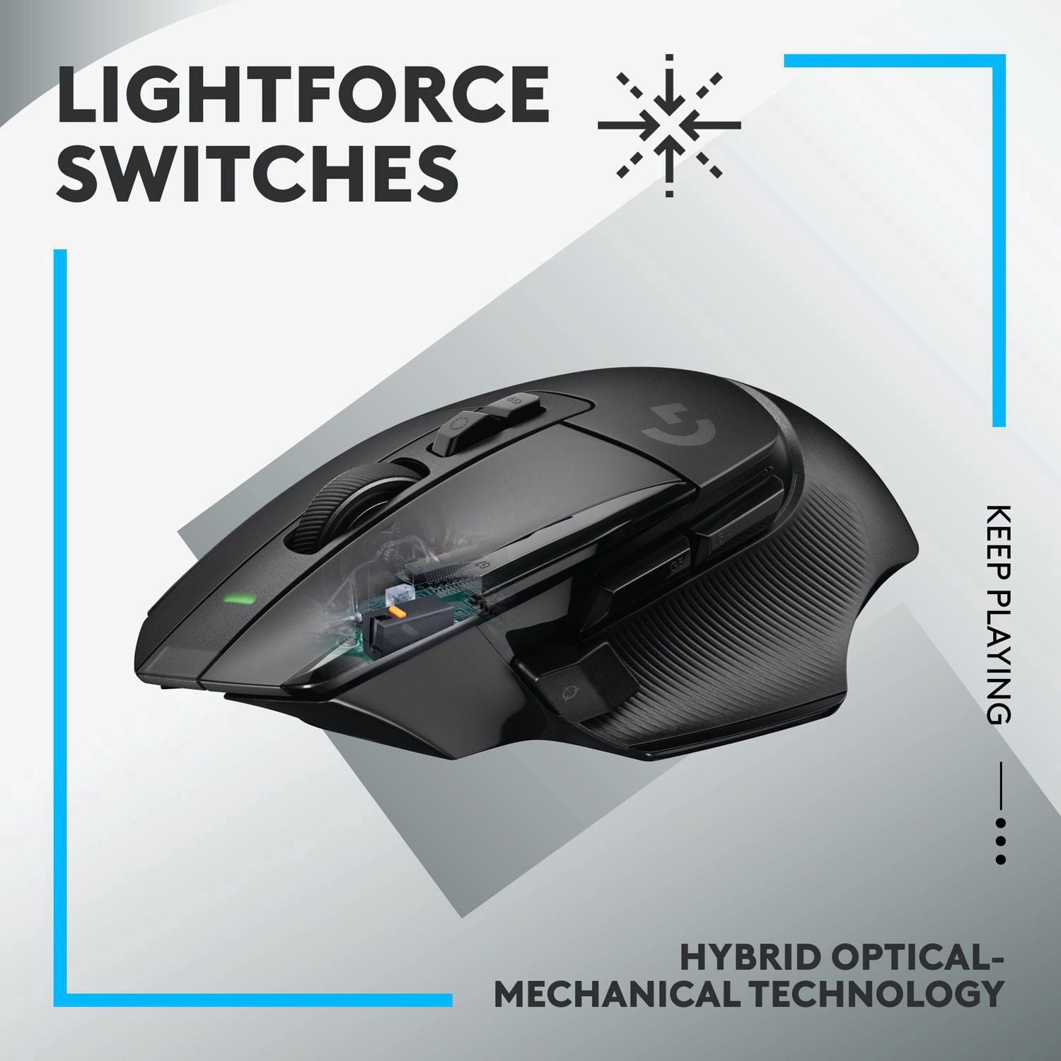 Logitech G502 X LIGHTSPEED Wireless Gaming Mouse - Optical mouse