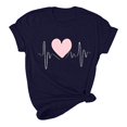 thumbnail image 5 of Pisexur T-shirt de la Saint-Valentin Haut T-shirt de la Saint-Valentin pour Femme Amour Imprimé T-shirt à Manches Courtes Haut à Manches Courtes Col Rond Haut/chemise, 5 of 5