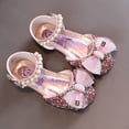 thumbnail image 5 of RXIRUCGD Chaussures Mode Été Sandales Filles Robe Performance Chaussures de Danse Paillettes Perle Maille Nœud Boucle Chaussures de Princesse, 5 of 5