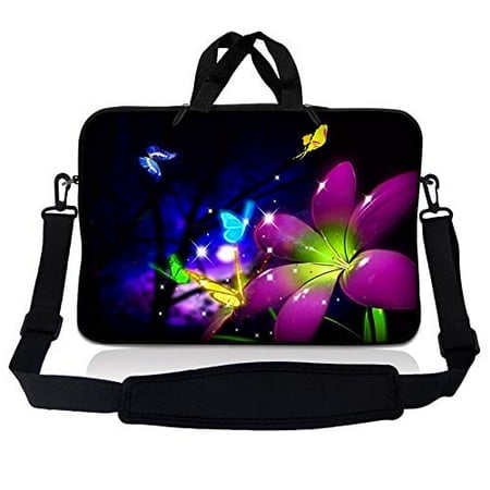 LSS Sac Pochette pour Ordinateur Portable 15,6 Pouces Compatible avec Acer, Asus, Dell, HP, Sony, MacBook et Plus / Étui de Transport avec Poignée et Bandoulière Ajustable