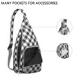 thumbnail image 4 of Abstract Plaid Sling Backpack - Modern Artistic Checkered Pattern Shoulder Bag, Durable Pack for Outdoor Adventures, 4 of 4