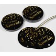 thumbnail image 4 of Inkdotpot Pack Of 100 Let Love Sparkle Wedding Favor Paper Tags Craft Real Gold Foil Hang Tags, 4 of 6