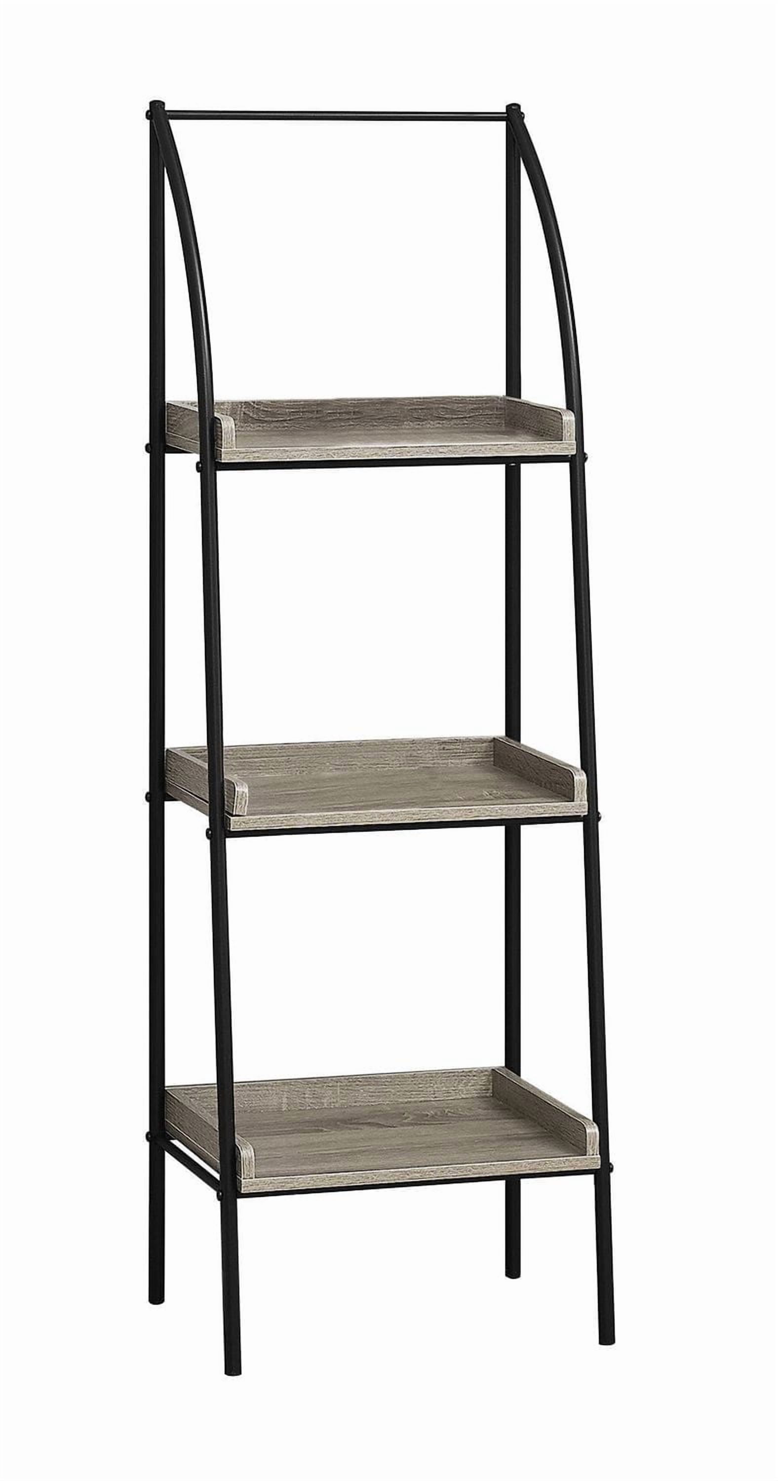 Monarch Specialties Étagère À Livres, Étagère, Étagère, Coin, 3 Niveaux, 48"h, Bureau, Chambre À Coucher, Métal, Stratifié, Brun, Noir, Contemporain, Moderne