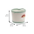 thumbnail image 3 of Cotton Rope Storage Basket with Boucle Rainbow Patch, 3 of 8